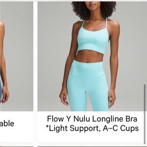 lululemon athletica Light Blue Sports Bra and align leggings